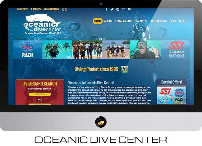 phuket dive centre website design finflix
